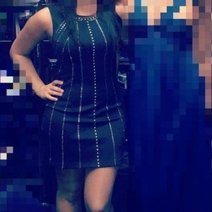 Women's Black & Gold Jeweled Dress